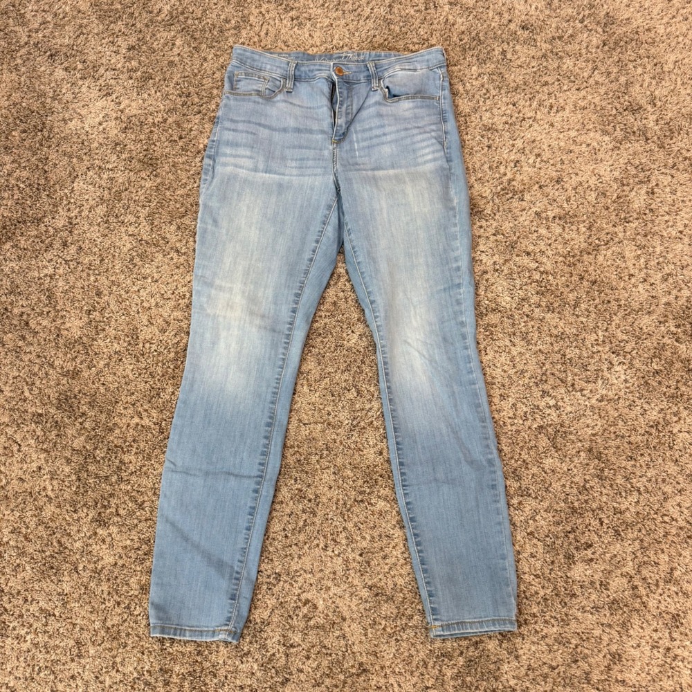Universal Thread Womens Mid Rise Skinny Jeans Light Wash Blue Size 8/29R